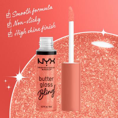 NYX Professional Makeup Butter Gloss Bling Lipgloss für Frauen 8 ml Farbton  02 Dripped Out