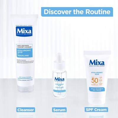 Mixa Hyaluronic Acid + Squalane Anti-Dryness Comfort Cleanser Reinigungsgel für Frauen 150 ml