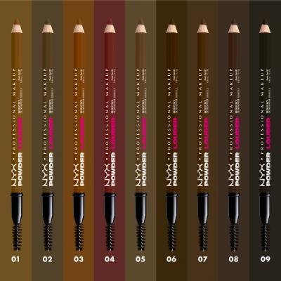 NYX Professional Makeup Powder Louder Brow Pencil Augenbrauenstift für Frauen 1,15 g Farbton  03 Auburn