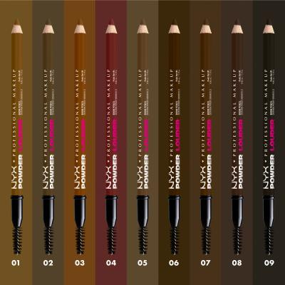 NYX Professional Makeup Powder Louder Brow Pencil Augenbrauenstift für Frauen 1,15 g Farbton  07 Espresso