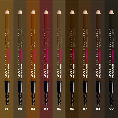 NYX Professional Makeup Powder Louder Brow Pencil Augenbrauenstift für Frauen 1,15 g Farbton  04 Black Cherry