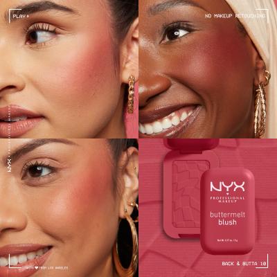 NYX Professional Makeup Buttermelt Blush Rouge für Frauen 5 g Farbton  10 Back And Butta