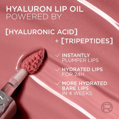 L&#039;Oréal Paris Plump Ambition Hyaluron Lip Oil Lippenöl für Frauen 5 ml Farbton  380 Rouge In Love