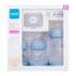 MAM Welcome To The World Set 0m+ Blue Geschenkset Anti-Colic 160 ml Babyflasche 2 St. + Anti-Colic 260 ml Babyflasche 1 St. + Start Schnuller 1 St. + Schnullerband 1 St.