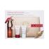 Clarins Double Serum Light Collection Geschenkset Gesichtsserum Double Serum Light Texture 50 ml + Hautbalsam Beauty Flash Balm 15 ml + Gesichtscreme-Maske Cryo-Flash Cream-Mask 15 ml + Umweltfreundliche Kosmetiktasche