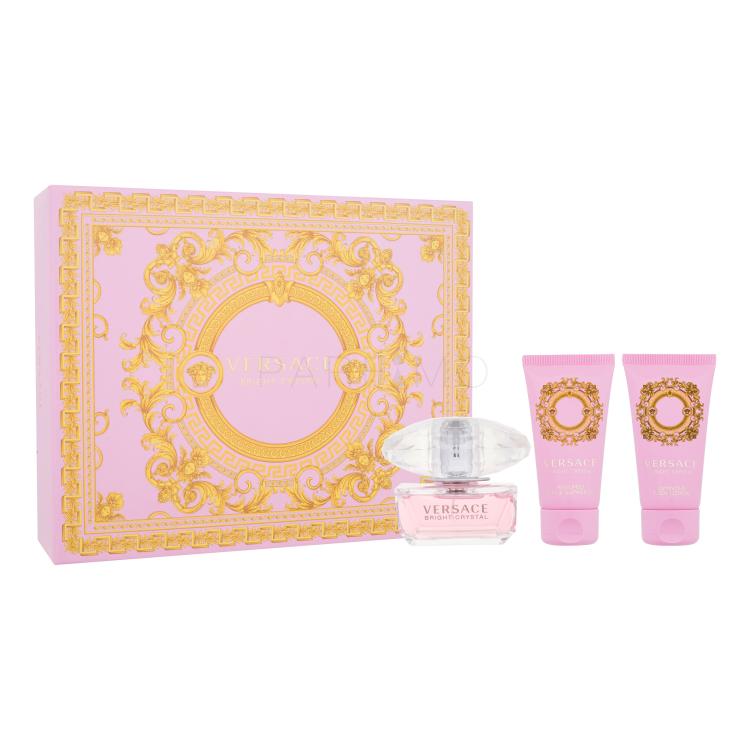 Versace Bright Crystal Geschenkset Edt 50ml + 50ml Körpermilch + 50ml Duschgel