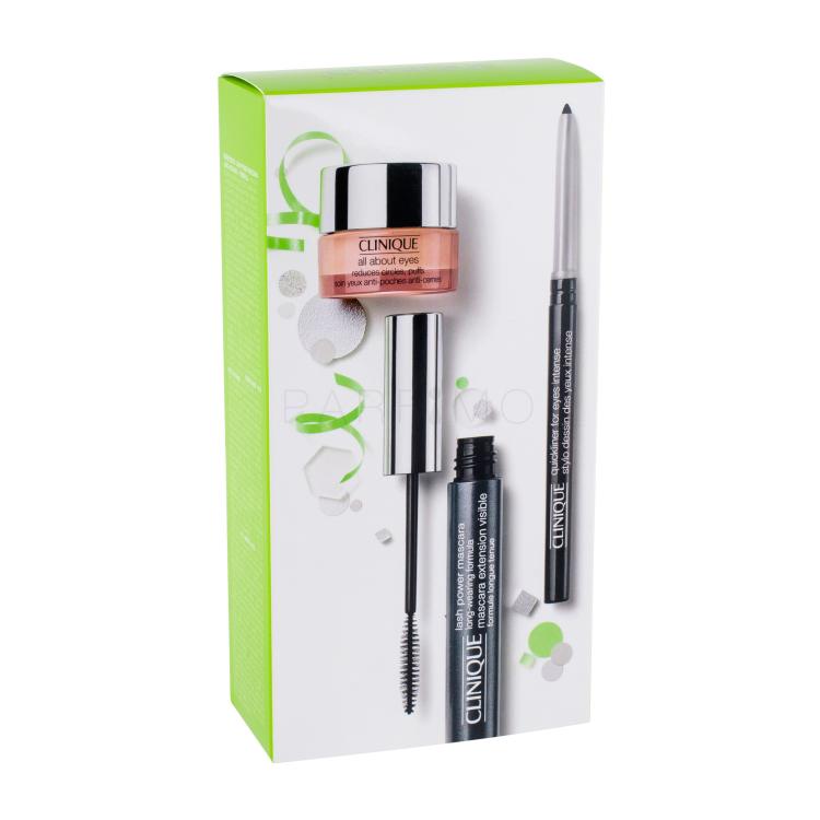 Clinique Lash Power Geschenkset Mascara Lash Power 6 ml + Eyeliner Quickliner For Eyes Intense 0,28 g Intense Ebony + Augenpflege All About Eyes 5 ml