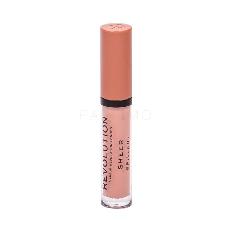 Makeup Revolution London Sheer Brillant Lipgloss für Frauen 3 ml Farbton  101 Piece Of Cake