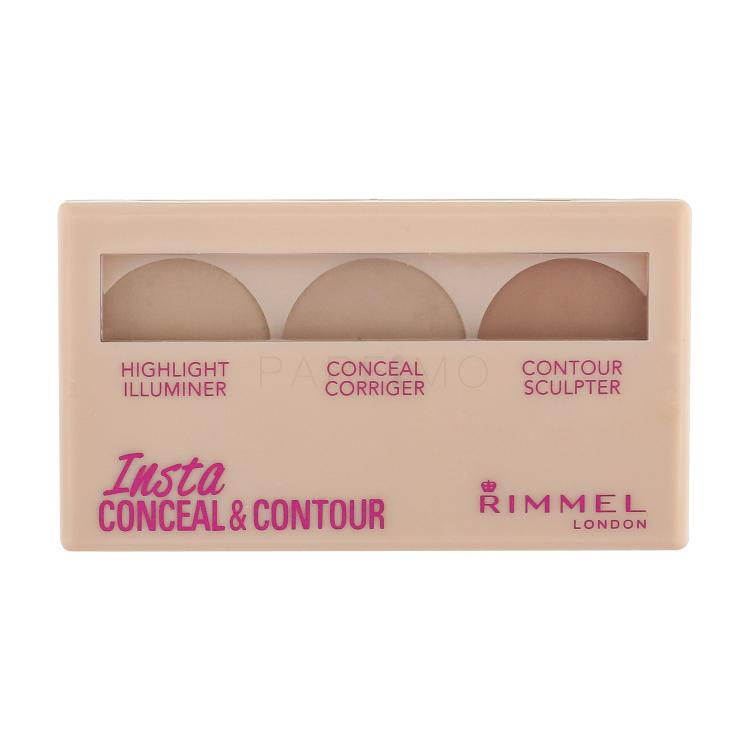 Rimmel London Insta Conceal &amp; Contour Contouring Palette für Frauen 8,4 g Farbton  010 Light