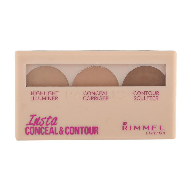 Rimmel London Insta Conceal &amp; Contour Contouring Palette für Frauen 8,4 g Farbton  020 Medium