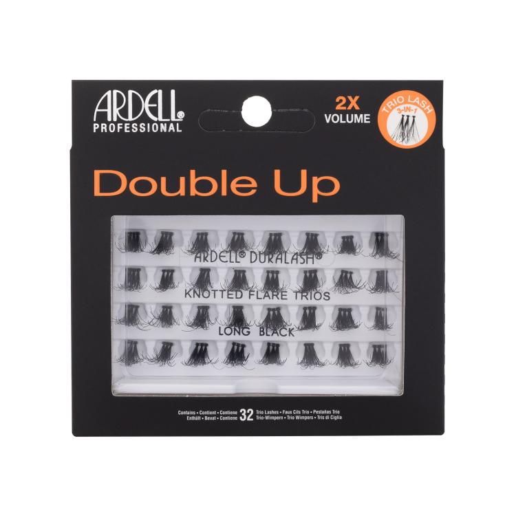 Ardell Double Up Knotted Trio Lash Falsche Wimpern für Frauen 32 St. Farbton  Long Black