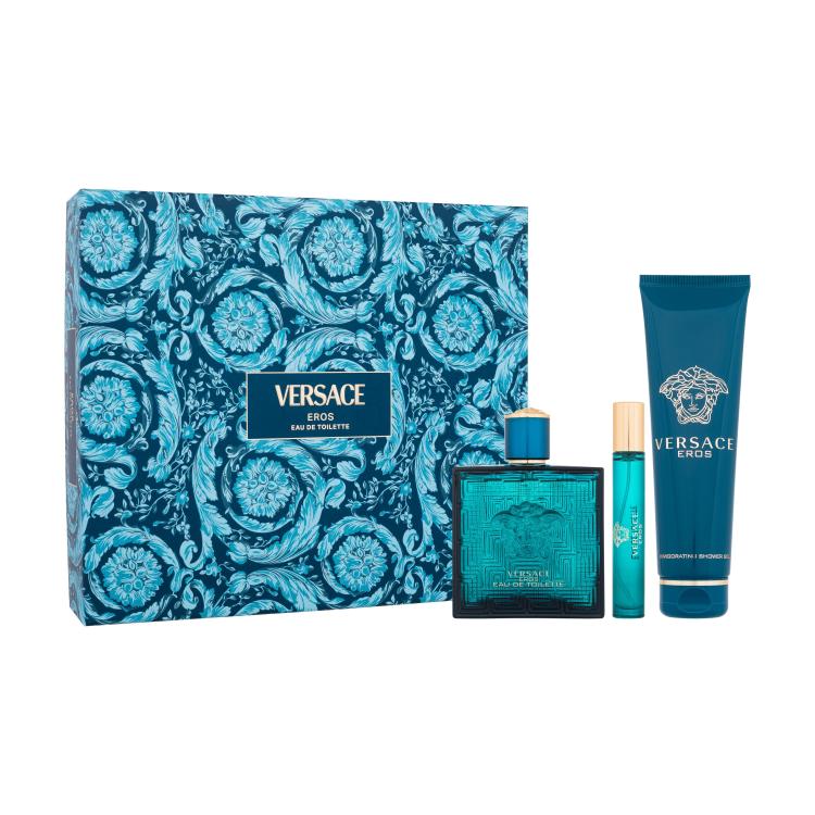 Versace Eros Geschenkset Edt 100 ml + Edt 10 ml + Duschgel 150 ml