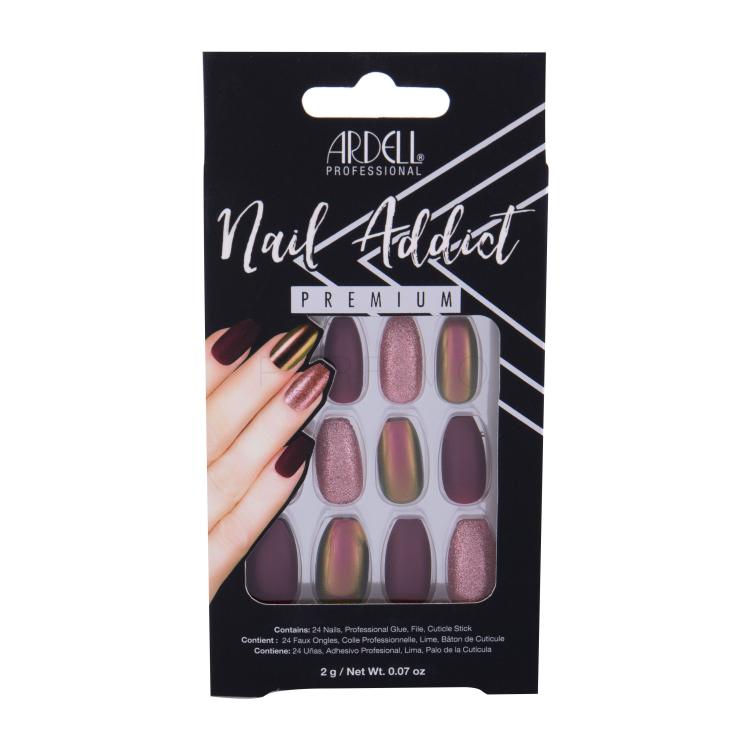 Ardell Nail Addict Premium Kunstnägel für Frauen Farbton  Red Cateye Set