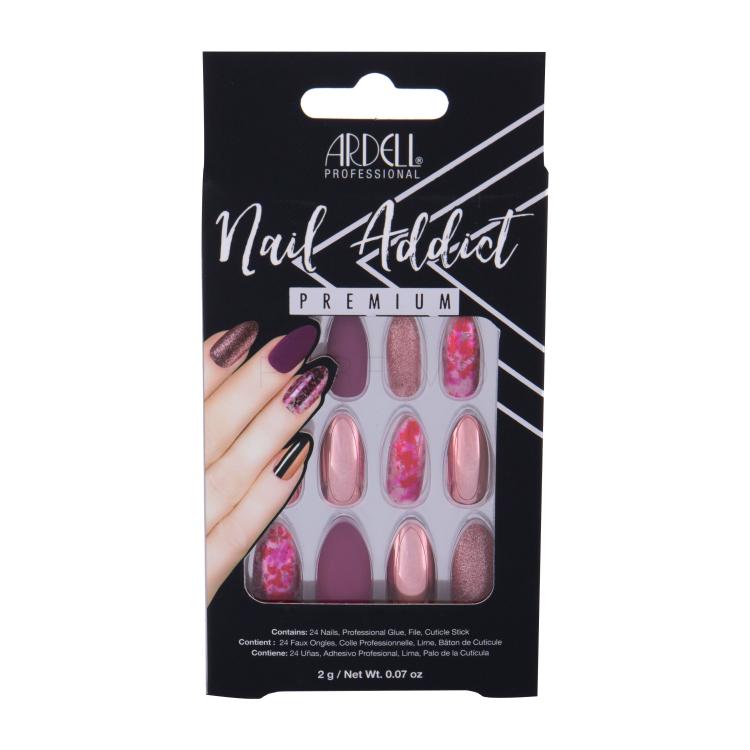 Ardell Nail Addict Premium Kunstnägel für Frauen Farbton  Chrome Pink Foil Set