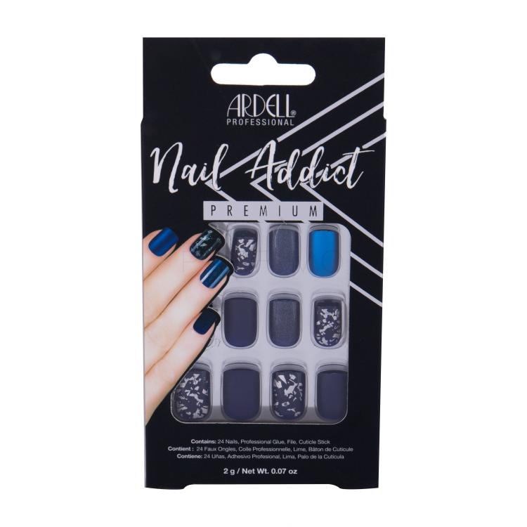 Ardell Nail Addict Premium Kunstnägel für Frauen Farbton  Matte Blue Set