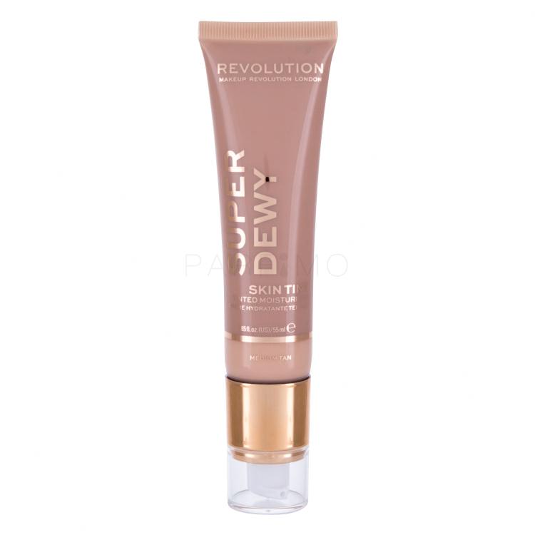 Makeup Revolution London Superdewy Skin Tint Foundation für Frauen 55 ml Farbton  Medium Tan