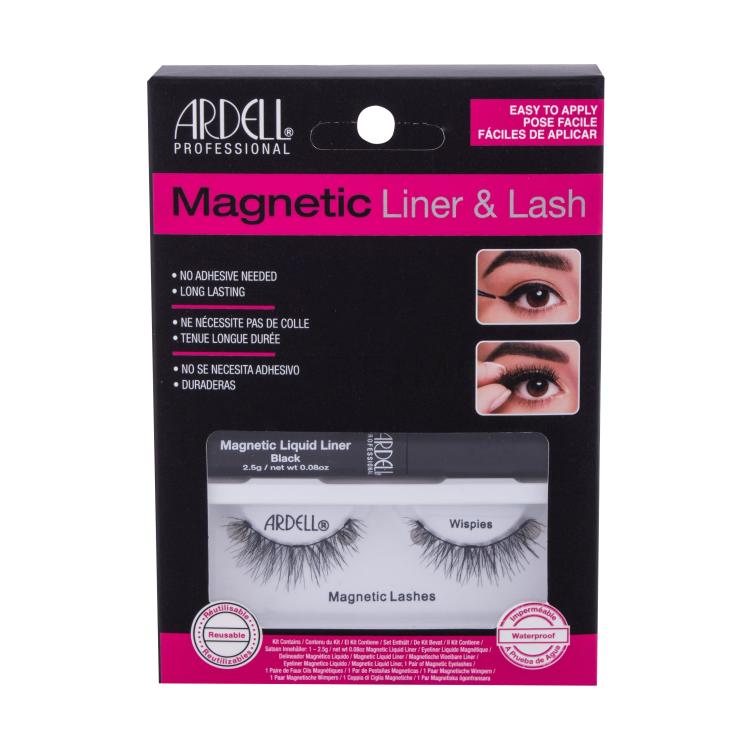 Ardell Magnetic Liner &amp; Lash Wispies Falsche Wimpern für Frauen Farbton  Black Set