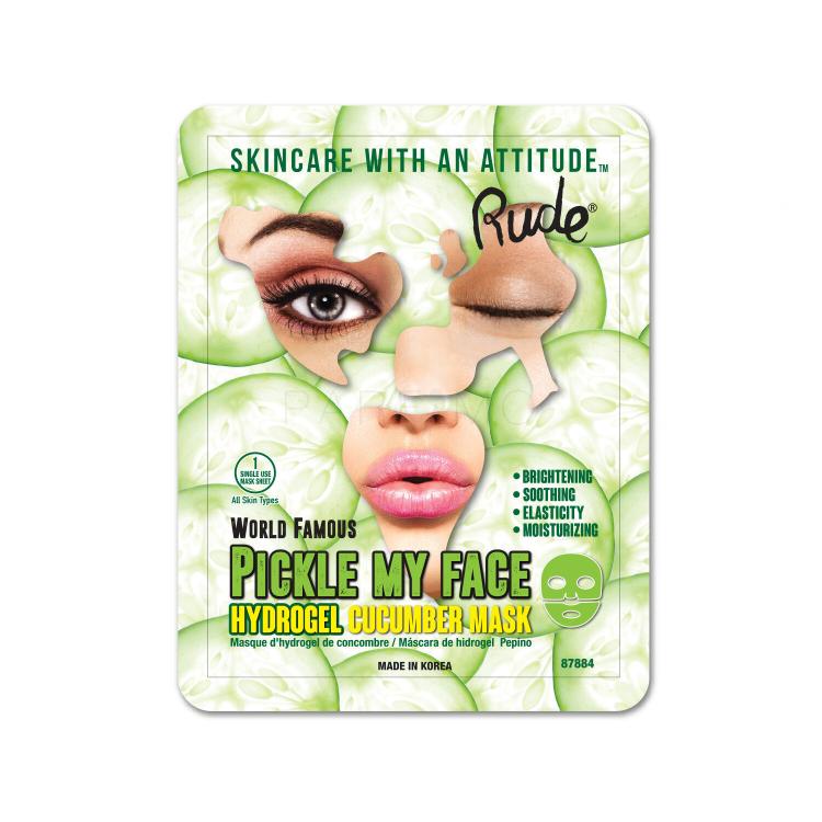 Rude Cosmetics Pickle My Face Hydrogel Cucumber Gesichtsmaske für Frauen 30 g