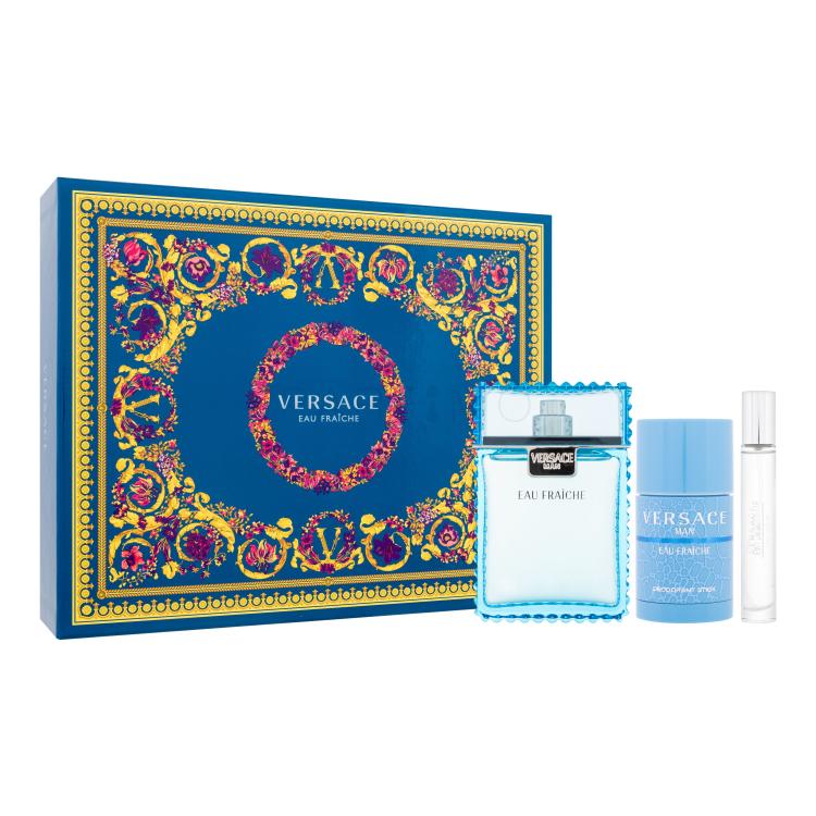 Versace Man Eau Fraiche Geschenkset Edt 100 ml + Edt 10 ml + Deostick 75 ml