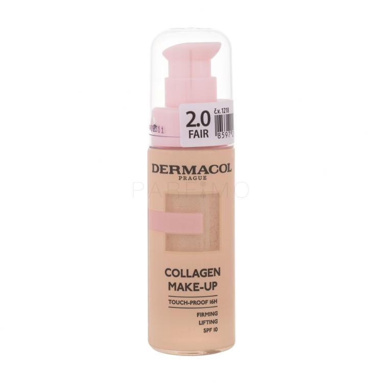 Dermacol Collagen Make-up SPF10 Foundation für Frauen 20 ml Farbton  Fair 2.0