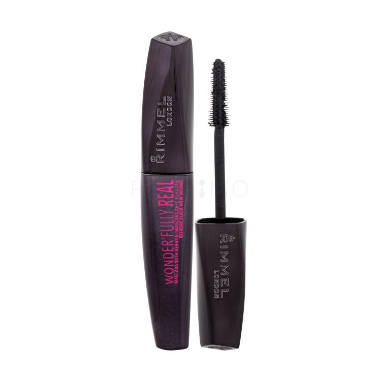 Rimmel London Wonder´Fully Real With Keratin Mascara für Frauen 11 ml Farbton  003 Extreme Black