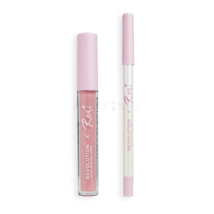 Makeup Revolution London x Roxi Lip Kit Geschenkset Lipgloss X Roxi 3 ml + Lippenkonturenstift X Roxi 1 g