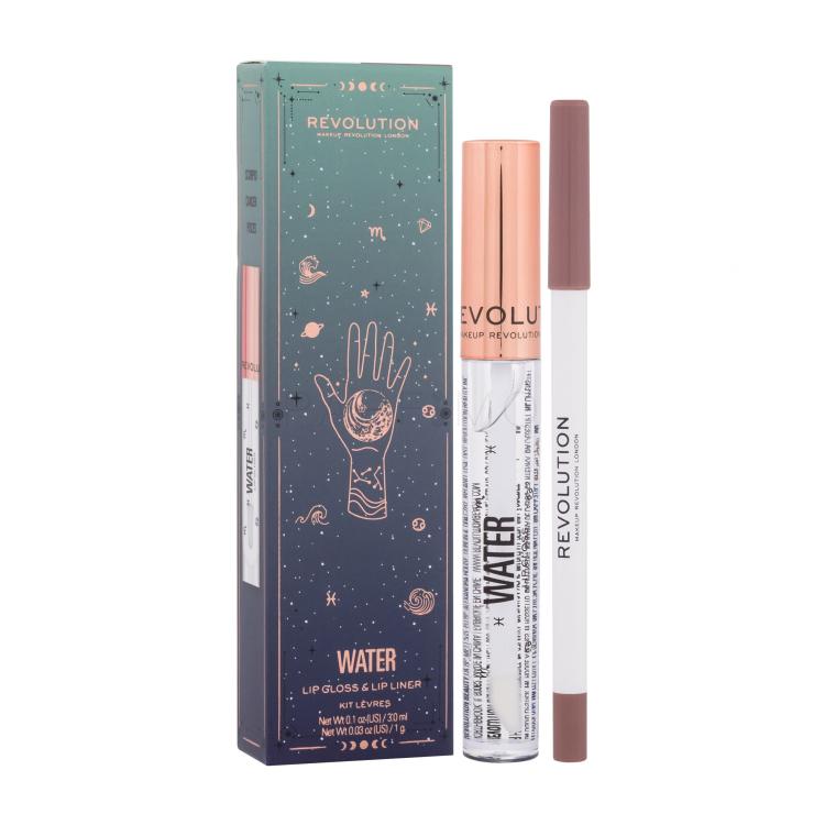 Makeup Revolution London Fantasy Lip Kit Geschenkset Lipgloss Fantasy Lip Gloss 3 ml + Lippenkonturenstift Fantasy Lip Liner 1 g Water