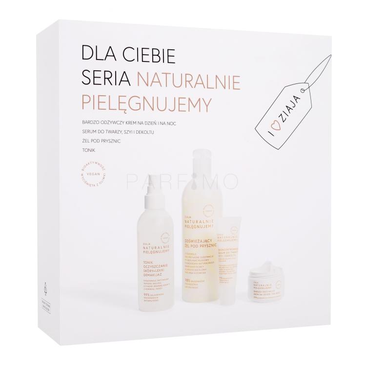 Ziaja Natural Care Geschenkset Gesichtscreme Naturally 50 ml + Gesichtsserum Naturally 30 ml + Gesichtstonikum Naturally 200 ml + Duschgel Naturally 400 ml