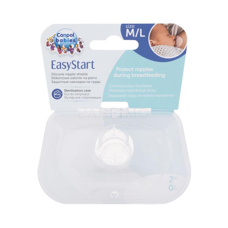 Canpol babies Easy Start Silicone Nipple Shields M/L Stilleinlagen für Frauen 2 St.