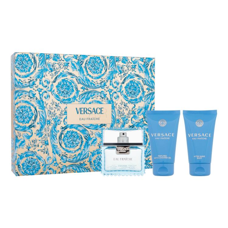 Versace Man Eau Fraiche SET2 Geschenkset Eau de Toilette 50 ml + Duschgel 50 ml + After Shave Balsam 50 ml