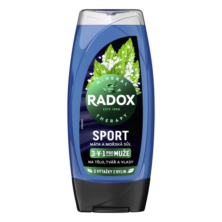 Radox Sport Mint And Sea Salt 3-in-1 Shower Gel Duschgel für Herren 225 ml