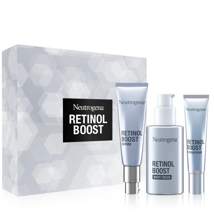 Neutrogena Retinol Boost Geschenkset Nachtcreme Retinol Boost Night Cream 50 ml + Gesichtsserum Retinol Boost Serum 30 ml + Augencreme Retinol Boost Eye Cream 15 ml