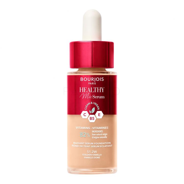 BOURJOIS Paris Healthy Mix Clean &amp; Vegan Serum Foundation Foundation für Frauen 30 ml Farbton  51.2W Golden Vanilla