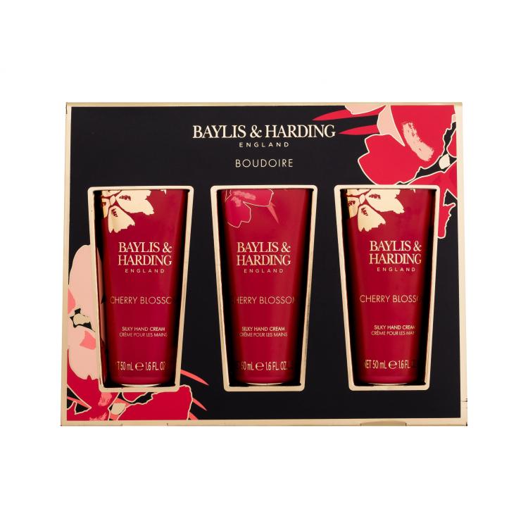 Baylis &amp; Harding Boudoire Cherry Blossom Geschenkset Handcreme Boudoire Cherry Blossom Silky Hand Cream 3 x 50 ml