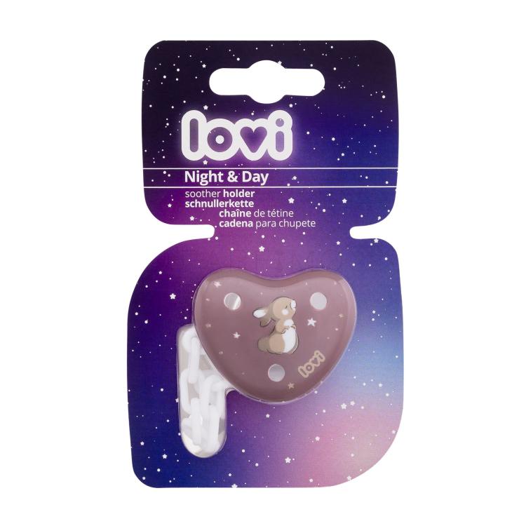 LOVI Night &amp; Day Soother Holder Girl Schnullerclip für Kinder 1 St.