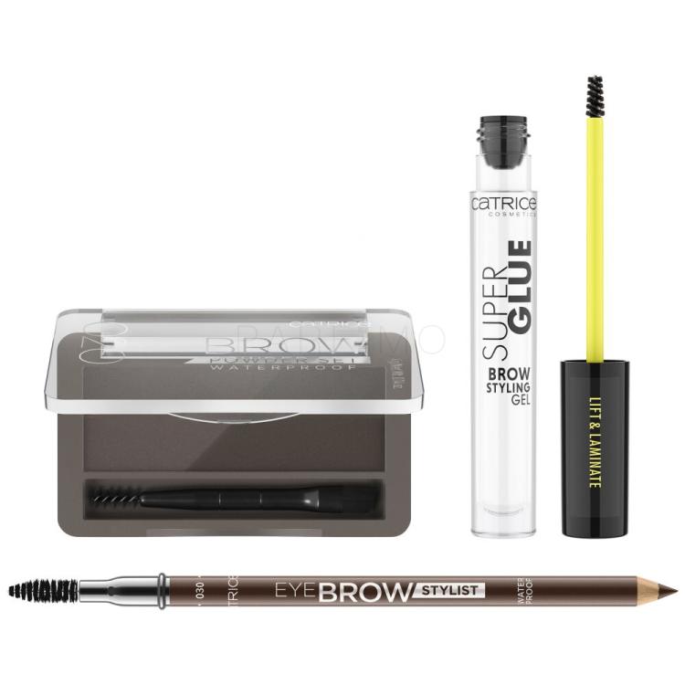 Catrice The Essential Brow Set Geschenkset Augenbrauenstift Eye Brow Stylist 1,6 g 030 Brow-N-Eyed Peas + Augenbrauenpuder Brow Powder Waterproof 4 g 020 Ash Brown + Augenbrauengel Super Glue Brow Styling Gel 4 ml 010 Ultra Hold