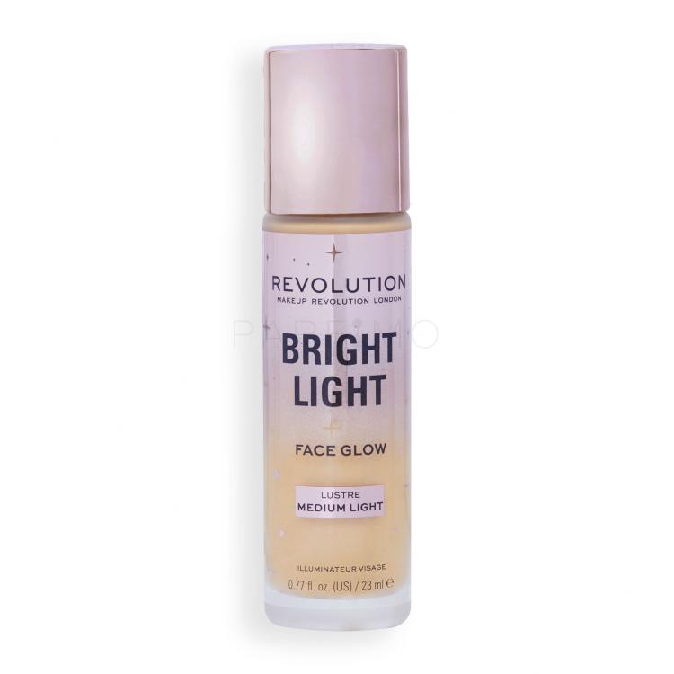 Makeup Revolution London Bright Light Face Glow Foundation für Frauen 23 ml Farbton  Lustre Medium Light