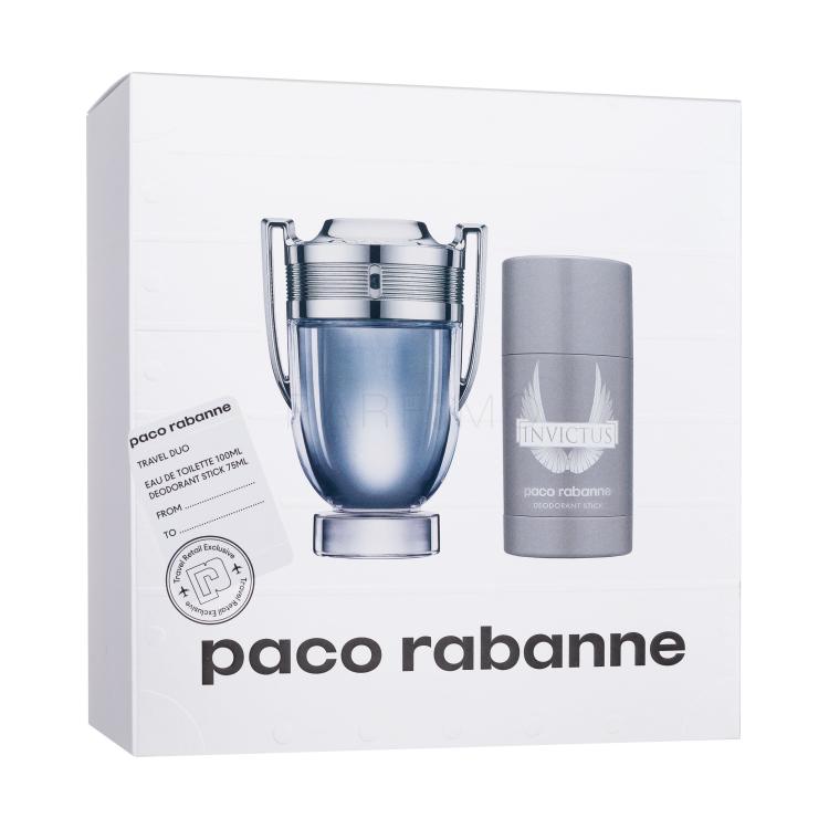 Paco Rabanne Invictus SET1 Geschenkset Eau de Toilette 100 ml + Deostick 75 ml