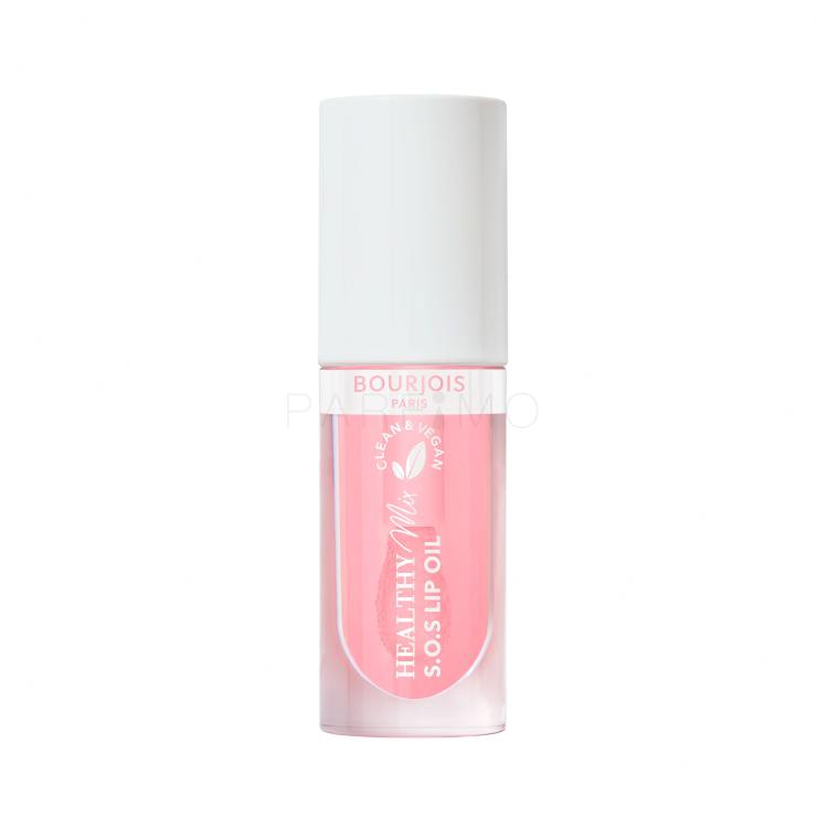 BOURJOIS Paris Healthy Mix Clean &amp; Vegan S.O.S Lip Oil Lippenöl für Frauen 4,5 ml Farbton  1 Douceur De Rose