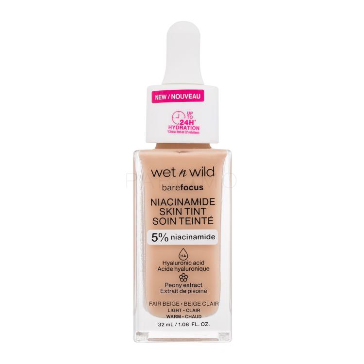 Wet n Wild Bare Focus Niacinamide Skin Tint Foundation für Frauen 32 ml Farbton  Light