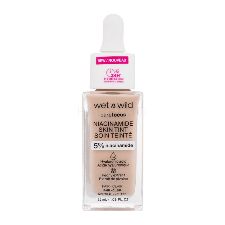 Wet n Wild Bare Focus Niacinamide Skin Tint Foundation für Frauen 32 ml Farbton  Fair