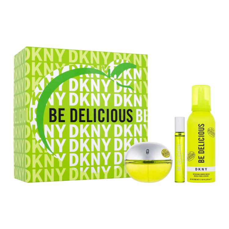 DKNY DKNY Be Delicious Geschenkset Eau de Parfum 100 ml + Eau de Parfum 15 ml + Duschschaum 150 ml