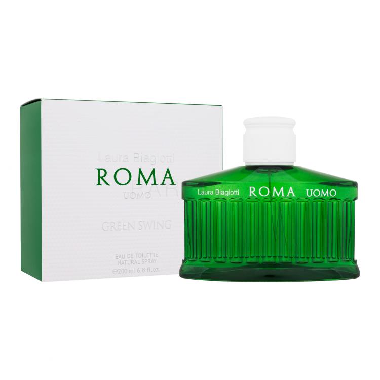 Laura Biagiotti Roma Uomo Green Swing Eau de Toilette für Herren 200 ml