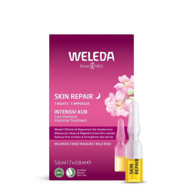 Weleda Wild Rose 7 Nights Intensive Treatment Gesichtsserum für Frauen 7x0,8 ml