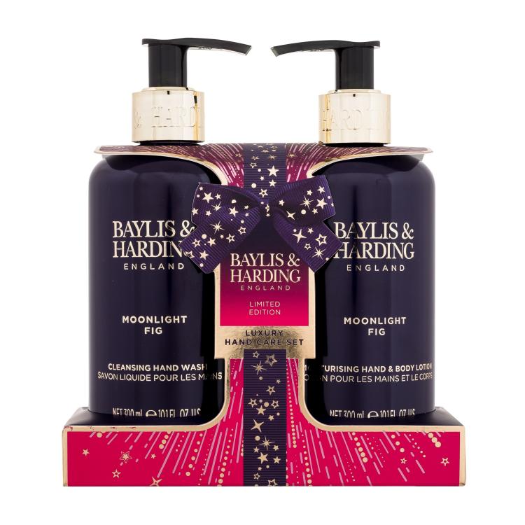 Baylis &amp; Harding Moonlight Fig Luxury Hand Care Set Geschenkset Flüssigseife 300 ml + Körperlotion 300 ml