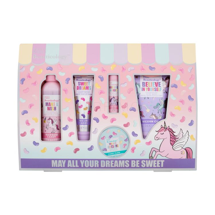 Baylis &amp; Harding Beauticology May All Your Dreams Be Sweet Geschenkset Duschcreme Make A Wish 60 ml + Handcreme Sweet Dreams 30 ml + Duschgel Believe In Yourself 50 ml + Lippenbalsam You Are Magic 5 g + Badesalz You Are Awesome 70 g