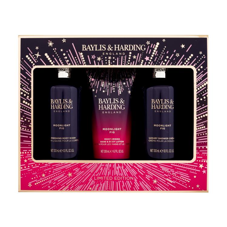 Baylis &amp; Harding Moonlight Fig Geschenkset Duschgel 300 ml + Körperlotion 200 ml + Duschcreme 300 ml