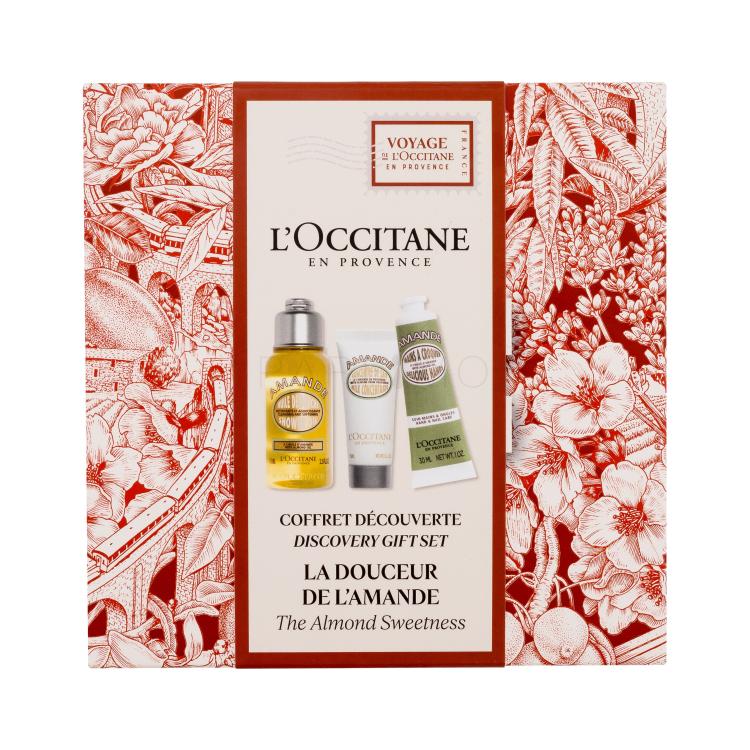 L&#039;Occitane Almond (Amande) Discovery Gift Set Geschenkset Duschöl Almond Shower Oil 75 ml + Körperlotion Almond Milk Concentrate 20 ml + Handlotion Almond Delicious Hands 30 ml