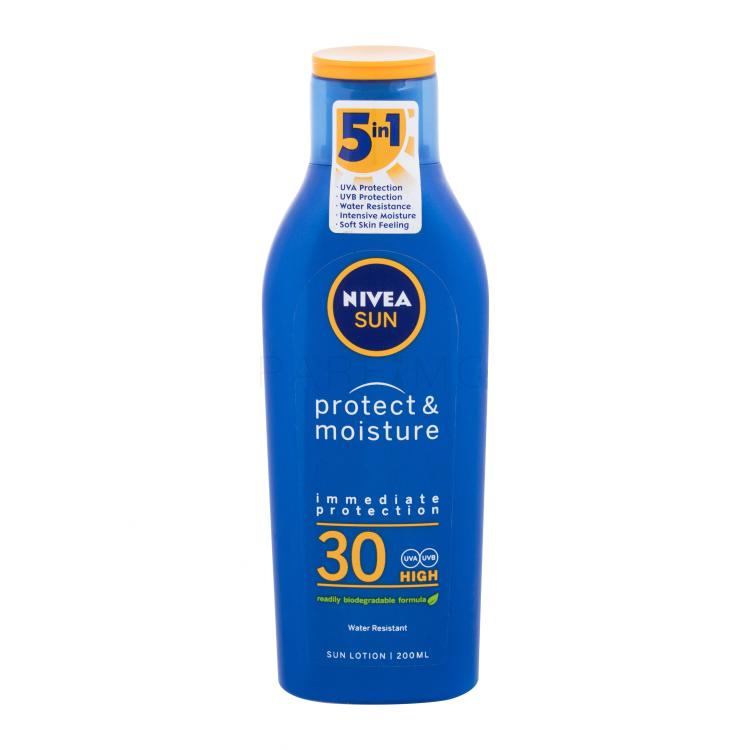 Nivea Sun Protect &amp; Moisture SPF30 Sonnenschutz 200 ml